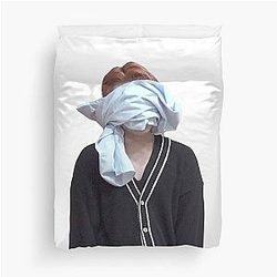 Hongjoong Blindfold Meme Duvet Cover