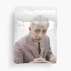 Hongjoong Meme Duvet Cover