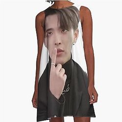 Cross-eyed Hongjoong A-Line Dress