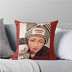 Ateez Christmas Hongjoong Throw Pillow