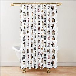 Horimiya Stickers Shower Curtain