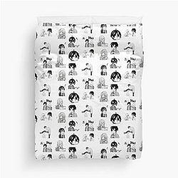 Horimiya Pack Stickers Duvet Cover