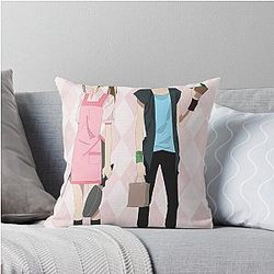 Horimiya Pink Throw Pillow