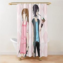 Horimiya Pink Shower Curtain