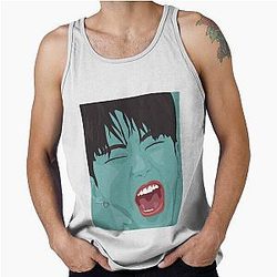 Pop art Hoshi in teal tank top