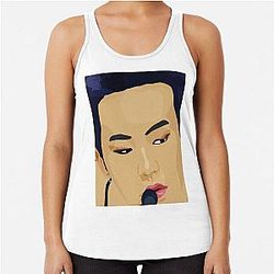 Pop art Hoshi in orange Racerback Tank Top
