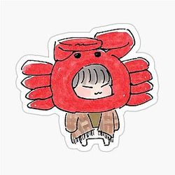 Chibi Crab Sticker