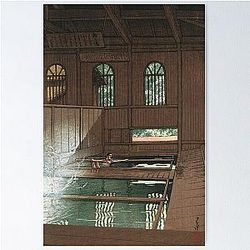Hoshi Hot Springs in Joshu by Kawase Hasui Poster