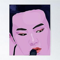 Pop art Hoshi in lavender stage presence Poster