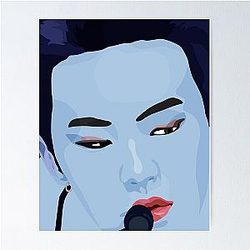 Pop art in blue, stage presence poster