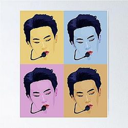 Pop art style Hoshi stage presence colour set 2 Poster