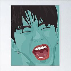 Pop art Hoshi in teal Poster