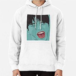 Pop art laughing Hoshi in teal Pullover Hoodie