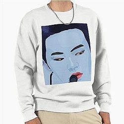 Pop art Hoshi in blue stage presence Pullover