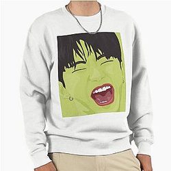 Pop art Hoshi in green Pullover Sweatshirt