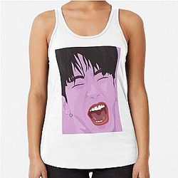 Pop Art Hoshi in Lavender Racerback Tank Top