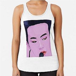 Pop art Hoshi in lavender Racerback Tank Top