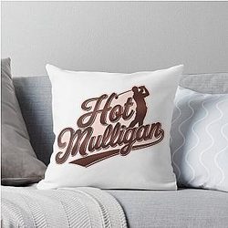 Hot Mulligan Golf Sticker Throw Pillow
