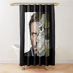House M.D. Cat Meme Shower Curtain