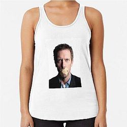 Hugh Laurie House MD Racerback Tank Top