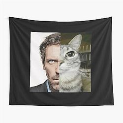 House M.D. Cat Meme Tapestry