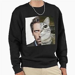 House MD Cat|Meme Pullover Sweatshirt