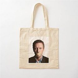 Hugh Laurie House M.D. Cotton Tote Bag
