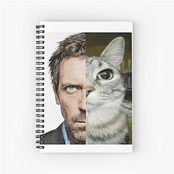 House M.D. Cat Meme Spiral Notebook