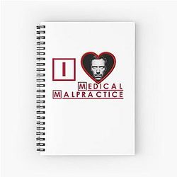 House MD Medical Malpractice Spiral Notebook