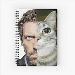 House M.D Cat Meme Spiral Notebook