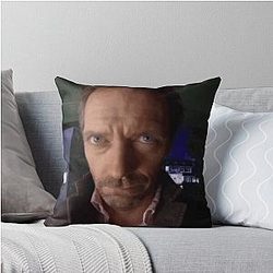 Low Quality House MD Meme Throw Pillow