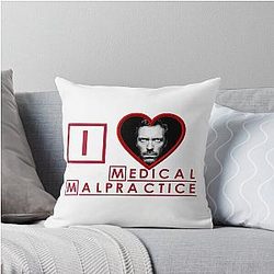 House Loves Medical Malpractice Throw Pillow
