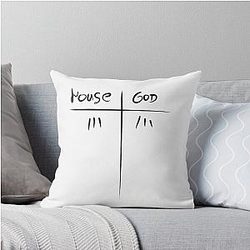 House MD vs God Throw Pillow