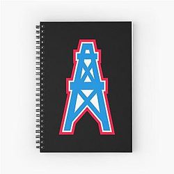 Houston Oilers T-Shirt 1980 Houston Oilers Spiral Notebook