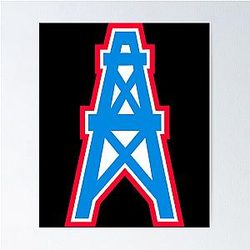 Houston Oilers T-Shirt 1980 Poster