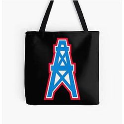 Houston Oilers 1980 Defunct All Over Print Tote Bag