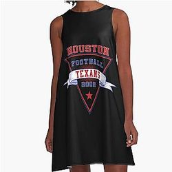 Art Houston Texans A Line Dress