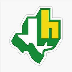 Original WFL Houston Texans Logo Vintage Football Sticker