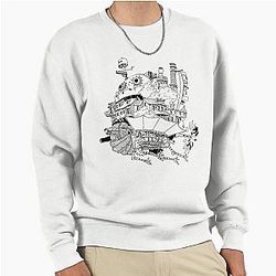 Lover Gift Howl's Moving Castle Halloween Pullover Sweatshirt