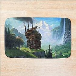 Aesthetics Moving Castle In Forest Bath Mat