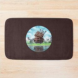 Howl's Moving Castle in the Mountains Bath Mat