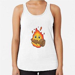 Calcifer Howl's Moving Castle Racerback Tank Top