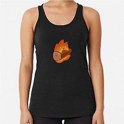 Calcifer from Howl's Castle Racerback Tank