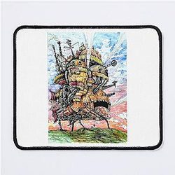 Watercolor Ink Howl's Castle Mouse Pad
