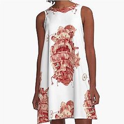 Howl's Moving Castle in Red A-Line Dress