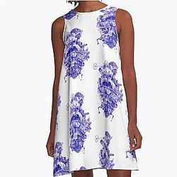 Howl's Moving Castle in Blue A-line Dress
