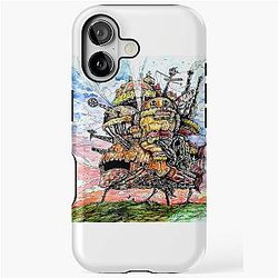 Howl's Moving Castle ink and watercolor iPhone Tough Case
