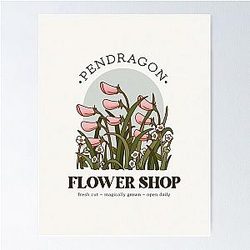 Pendragon Flower Shop - Howl's Castle Inspired Design Poster