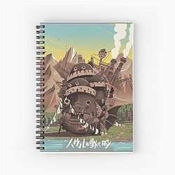 vintage howl moving castle poster Spiral Notebook
