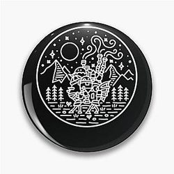 Howl's Moving Castle - White Outline Essential Pin